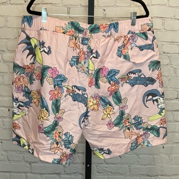 Hawaiian Batman Surfboard Swim Trunks Board Shorts Size Men's XXL DC Comics - Picture 3 of 4